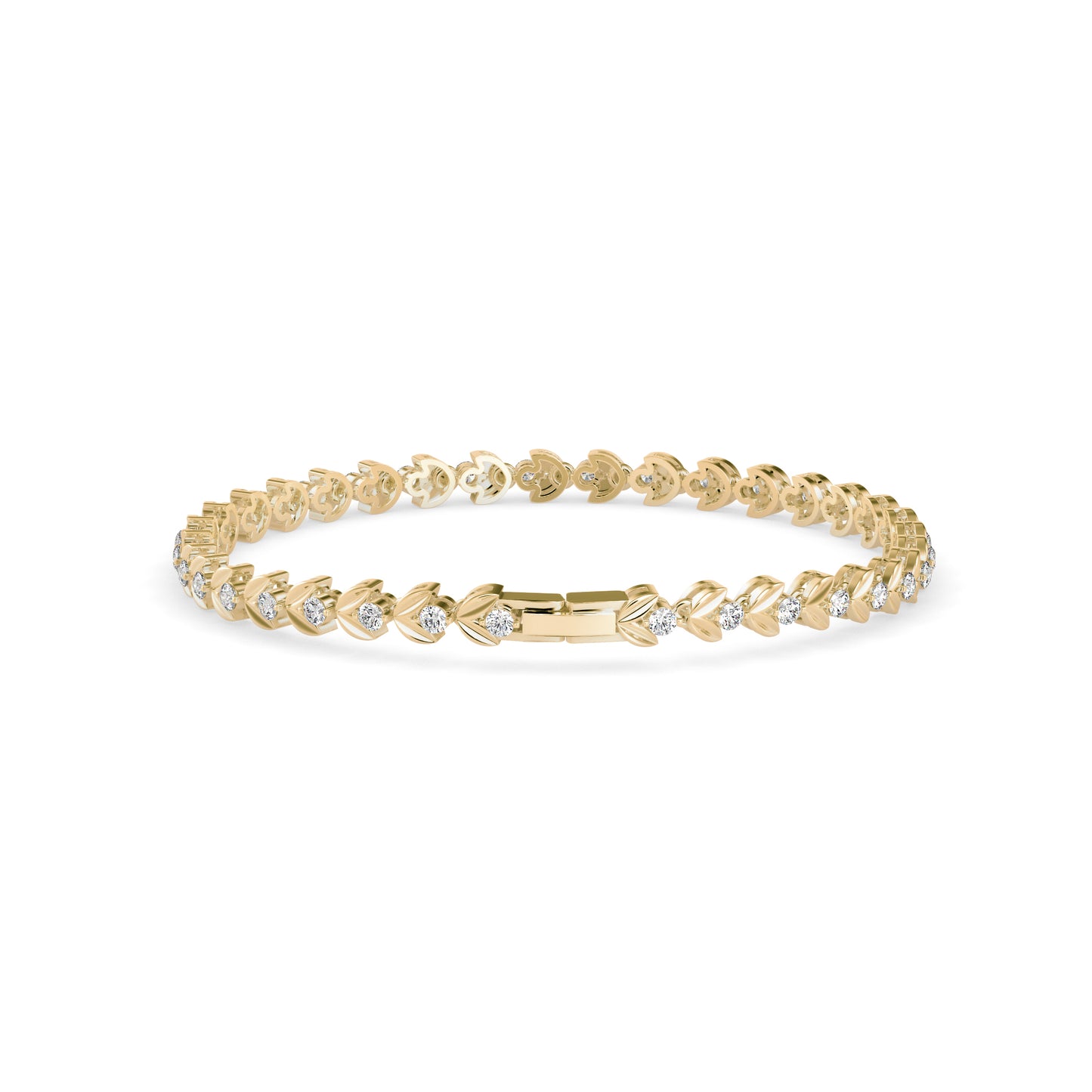 Heart Tennis Diamond Bracelet