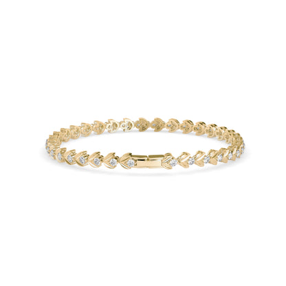 Heart Tennis Diamond Bracelet