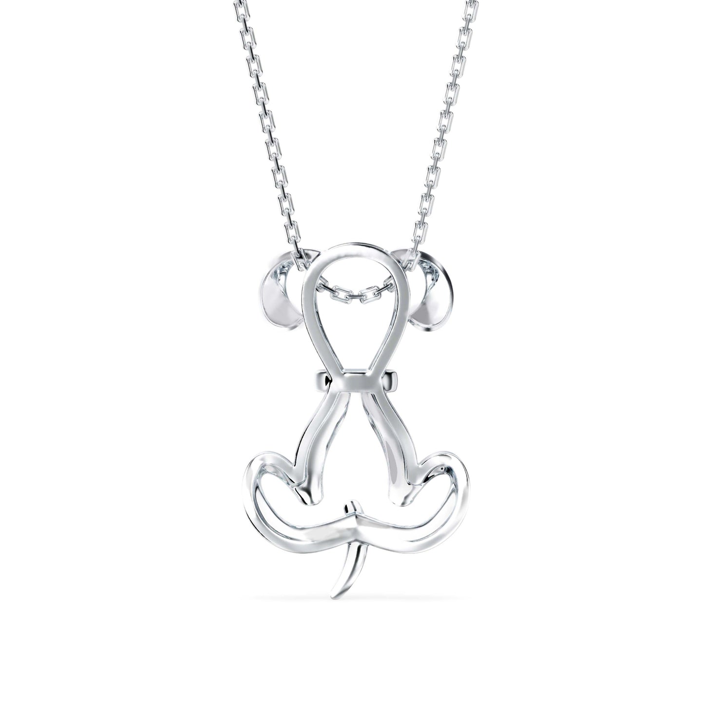 Swirl Ribbon Bow Pendant