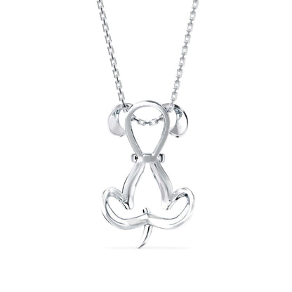 Swirl Ribbon Bow Pendant