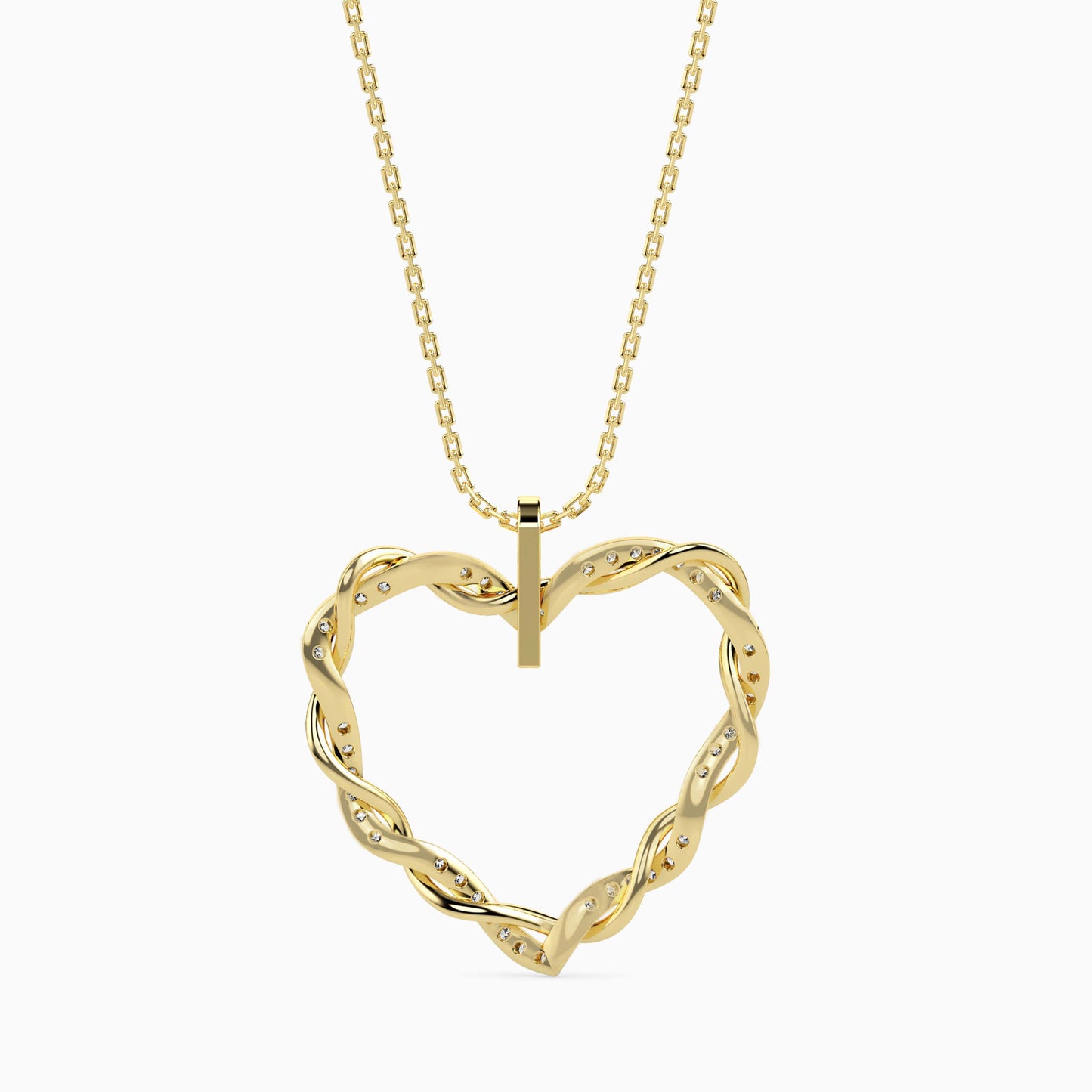 Twisted Heart Outline Pendant