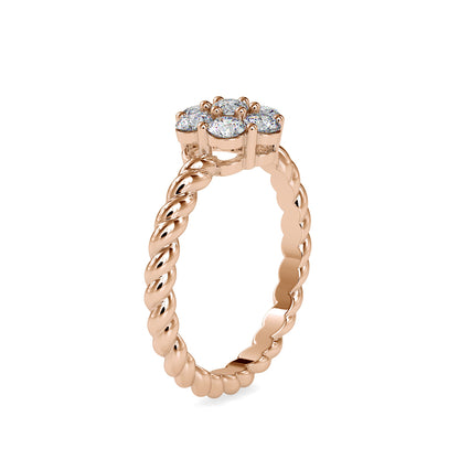 Rope Blossom Cluster Ring