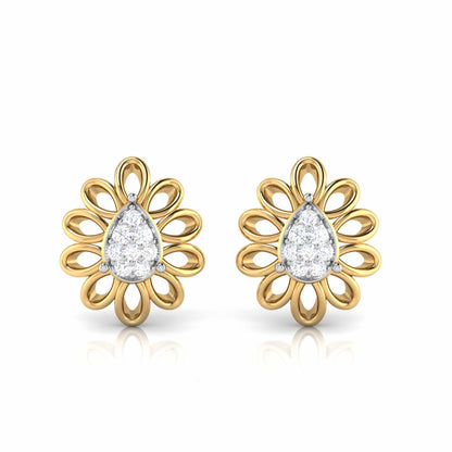 Pear Blossom Diamond Earrings