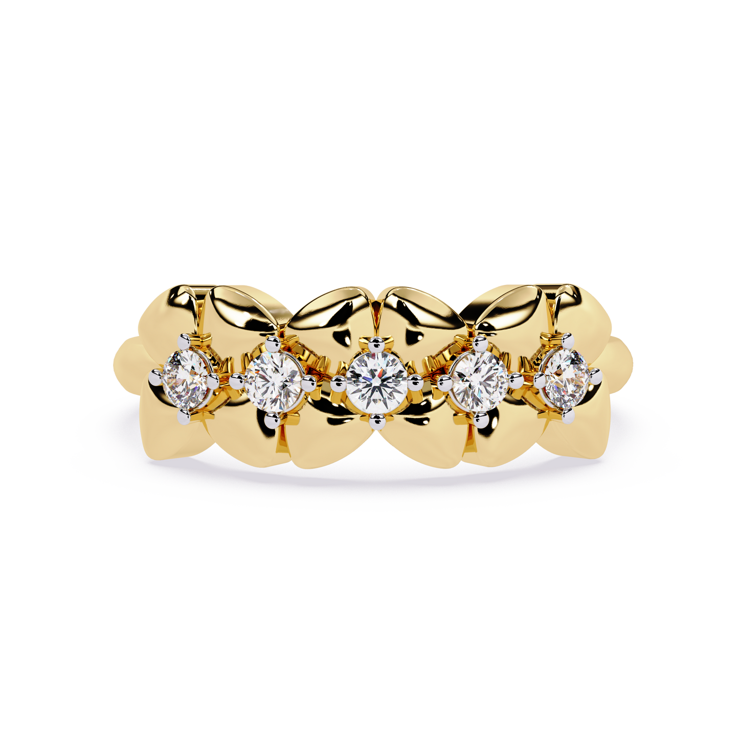 Cascading Blossom Vine Ring