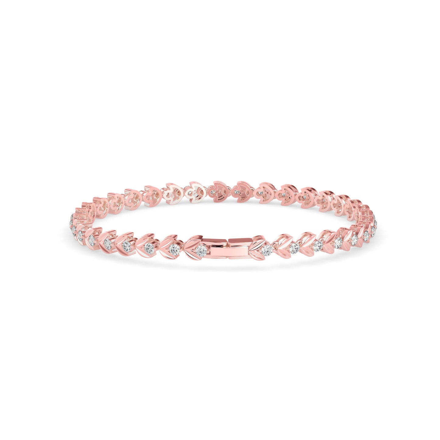 Heart Tennis Diamond Bracelet