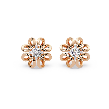 Ribbon Swirl Diamond Earrings - Origine Diamonds lab-grown diamond jewellery