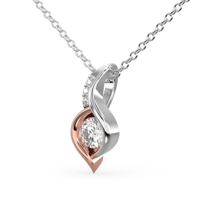 Twist Ribbon Solitaire Pendant