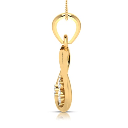 Teardrop Blossom Swirl Pendant