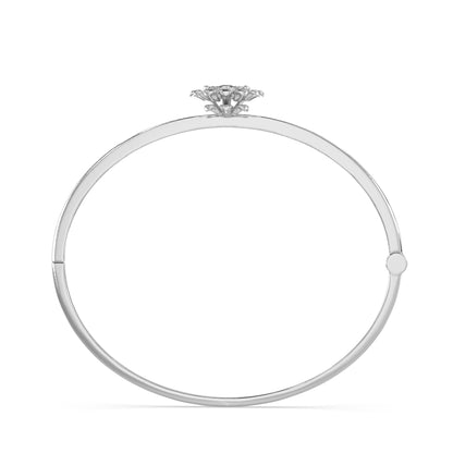 Single Blossom Diamond Bangle