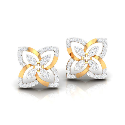 Open Quatrefoil Diamond Earrings