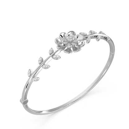 Floral Vine Diamond Bangle