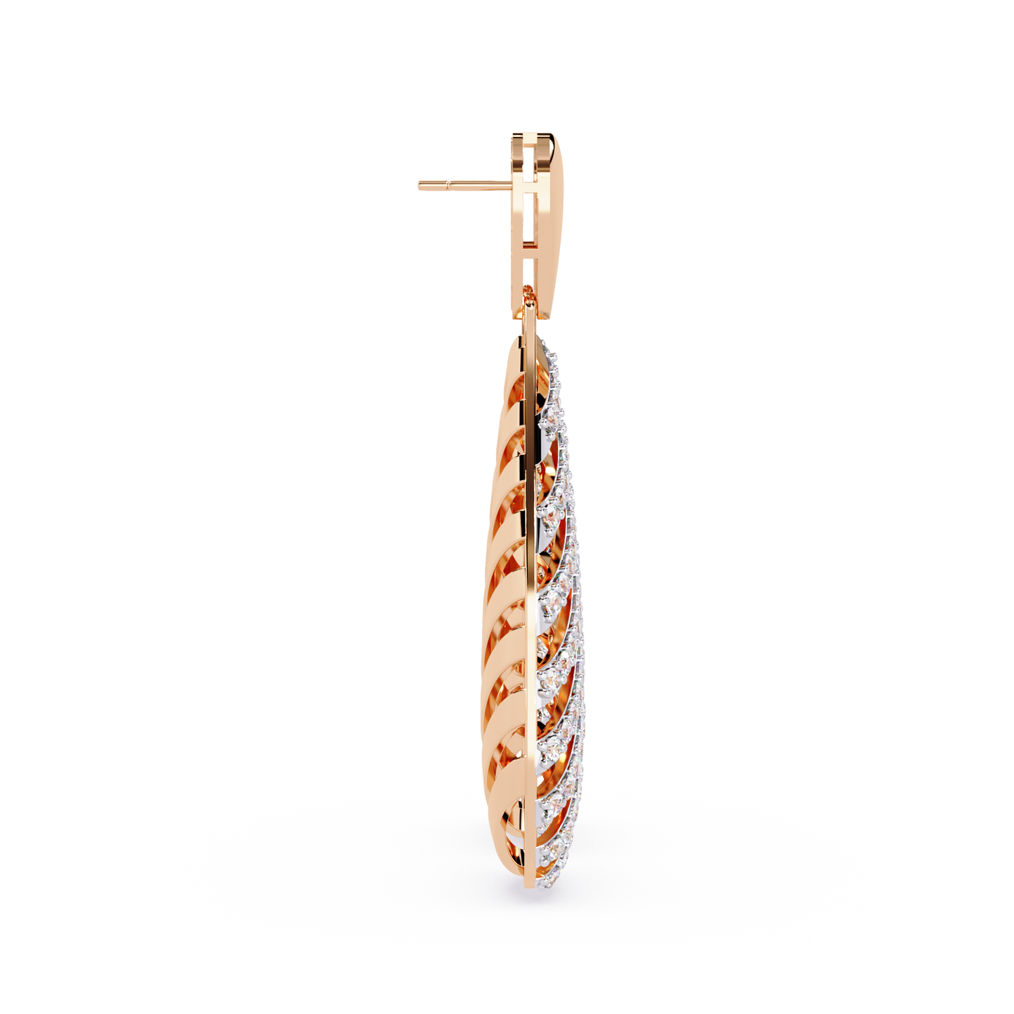 Lattice Teardrop Drop Earrings