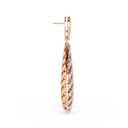 Lattice Teardrop Drop Earrings