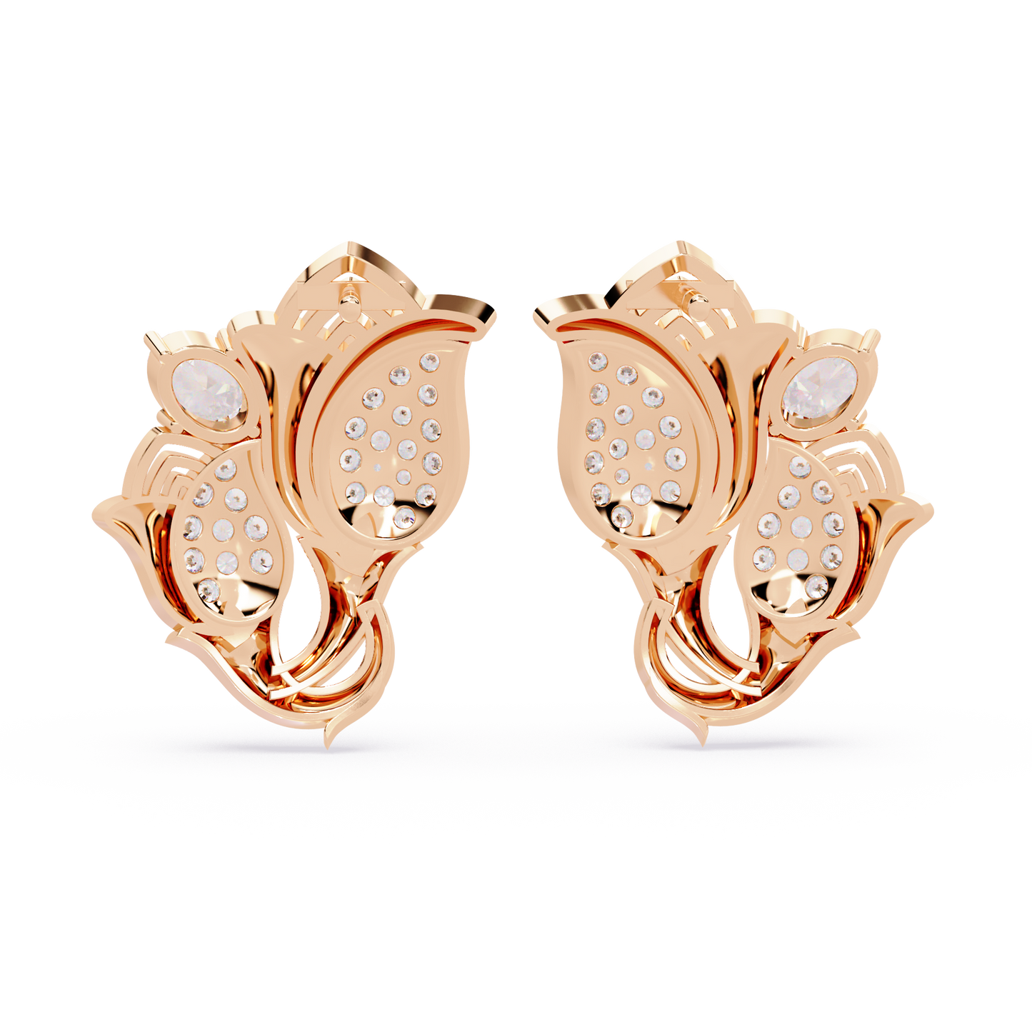 Tulip Pear Cluster Earrings