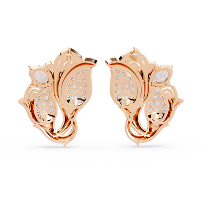 Tulip Pear Cluster Earrings