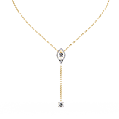 Marquise Lariat Drop Necklace - Origine Diamonds lab-grown diamond jewellery