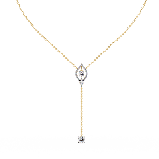 Marquise Lariat Drop Necklace - Origine Diamonds lab-grown diamond jewellery