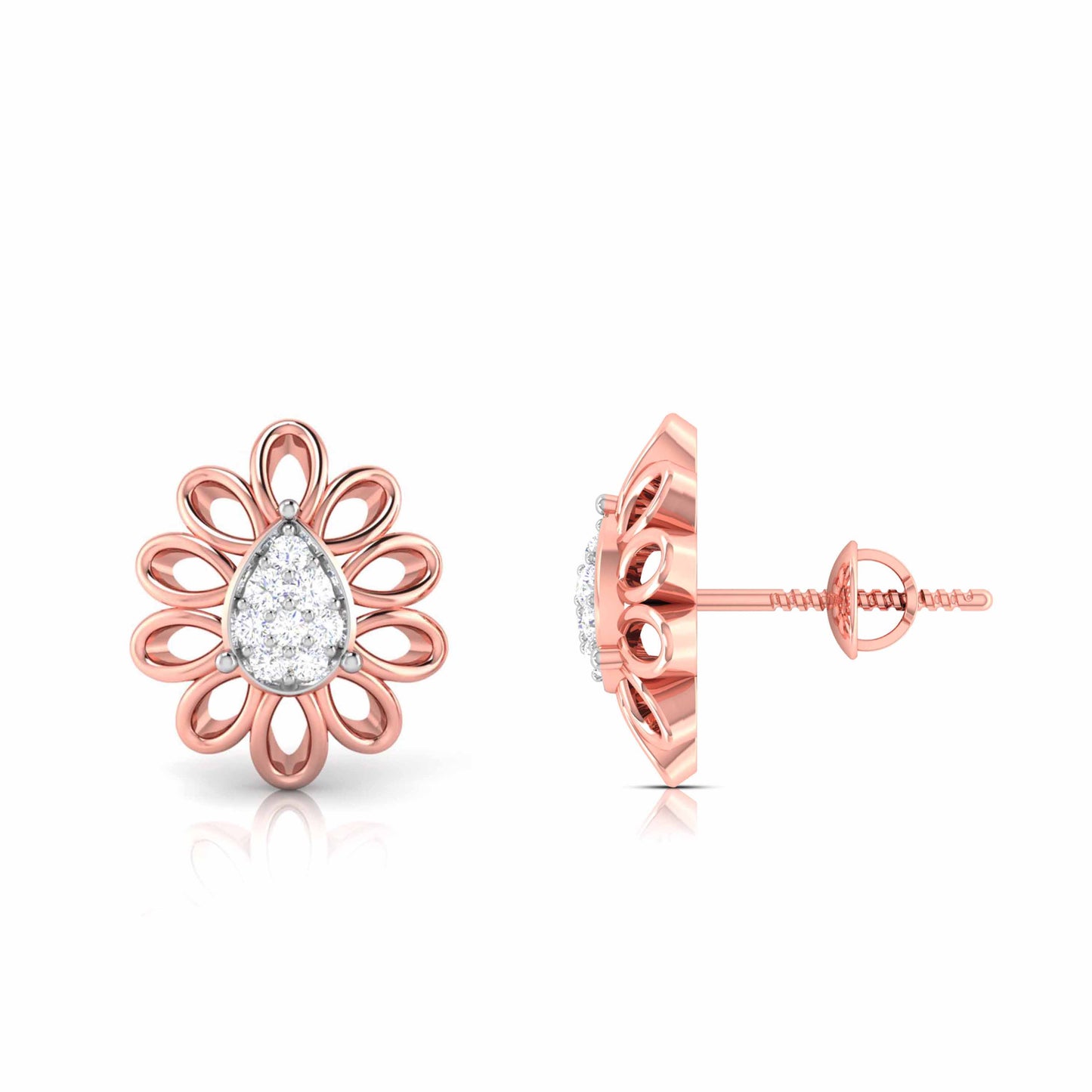 Pear Blossom Diamond Earrings - Origine Diamonds lab-grown diamond jewellery