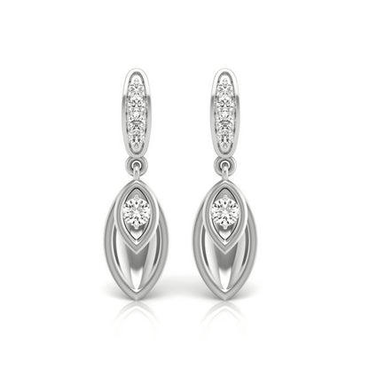 Marquise Fluted Drop Earrings
