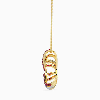 Ruby Butterfly Pendant