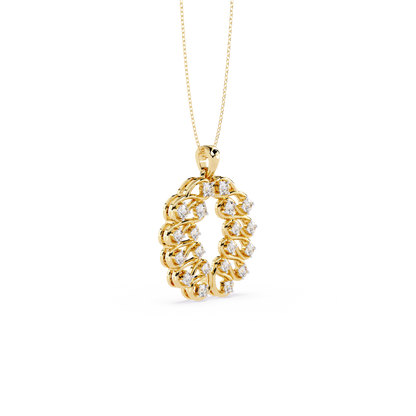 Leaf Wreath Diamond Pendant