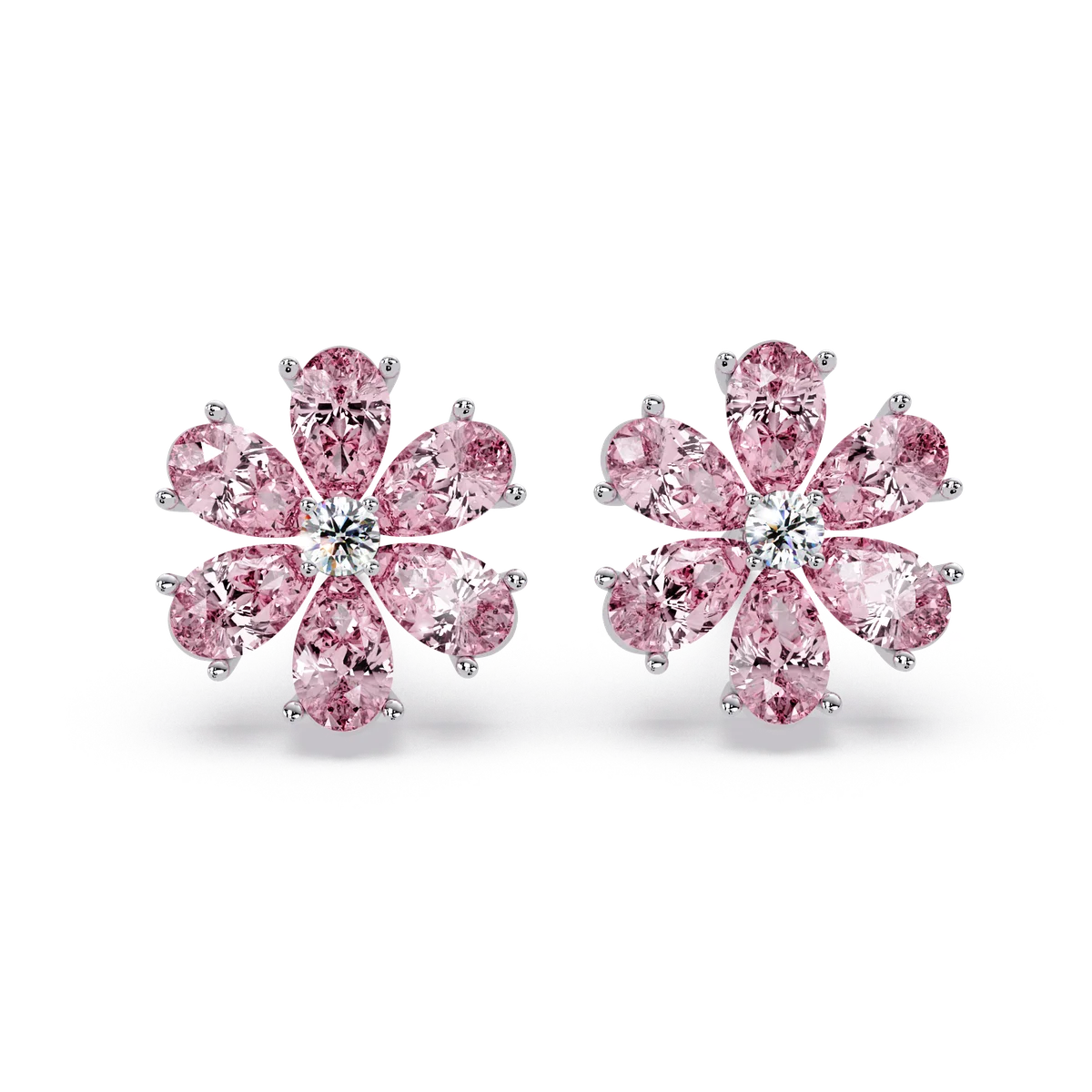 Pink Petal Bloom Earrings - Origine Diamonds lab-grown diamond jewellery