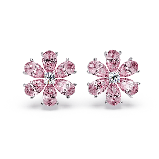 Pink Petal Bloom Earrings - Origine Diamonds lab-grown diamond jewellery