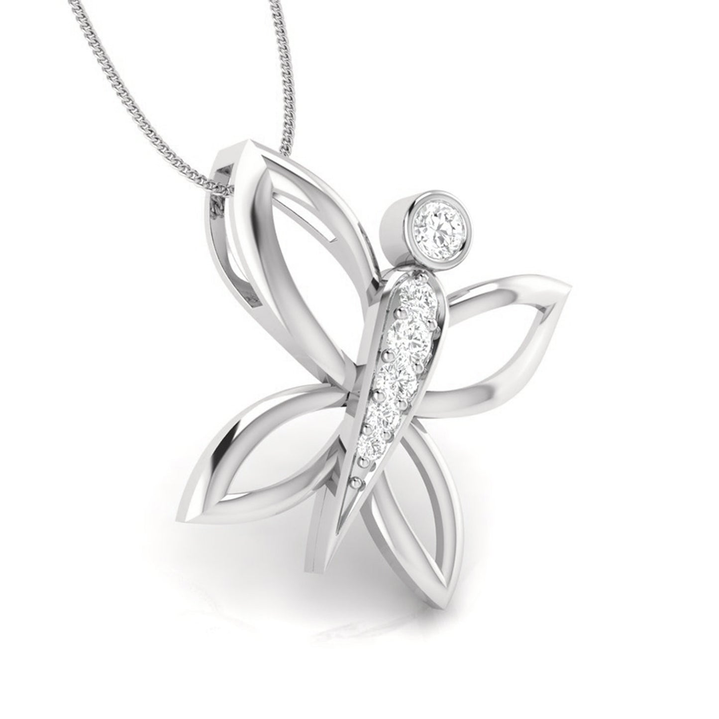 Dragonfly Diamond Pendant