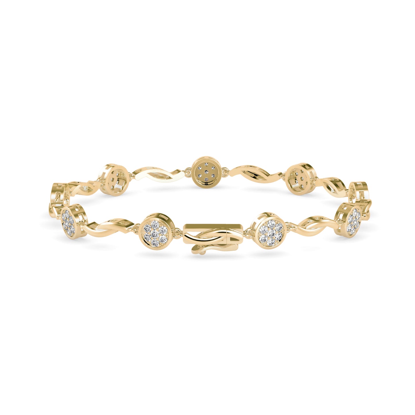 Swirl Station Diamond Bracelet