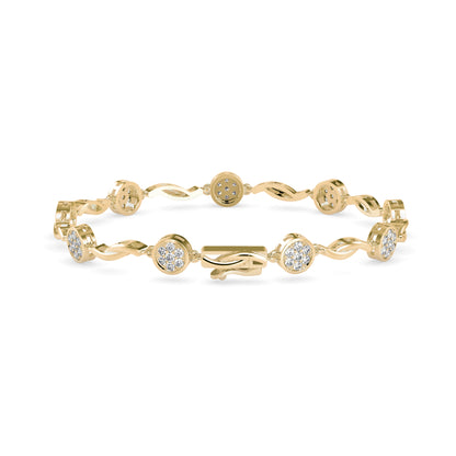Swirl Station Diamond Bracelet