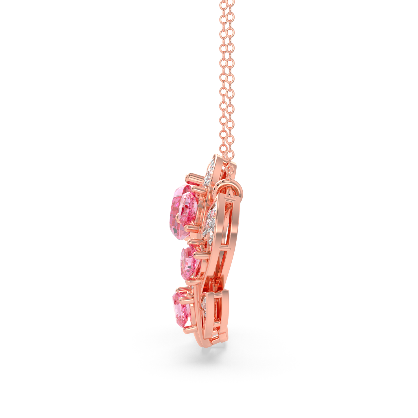 Pink Petal Leaf Necklace