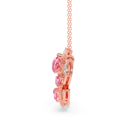 Pink Petal Leaf Necklace