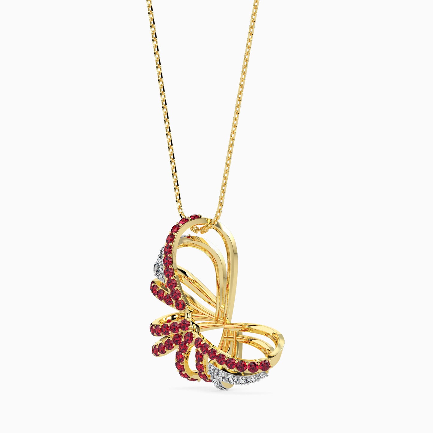 Ruby Butterfly Pendant