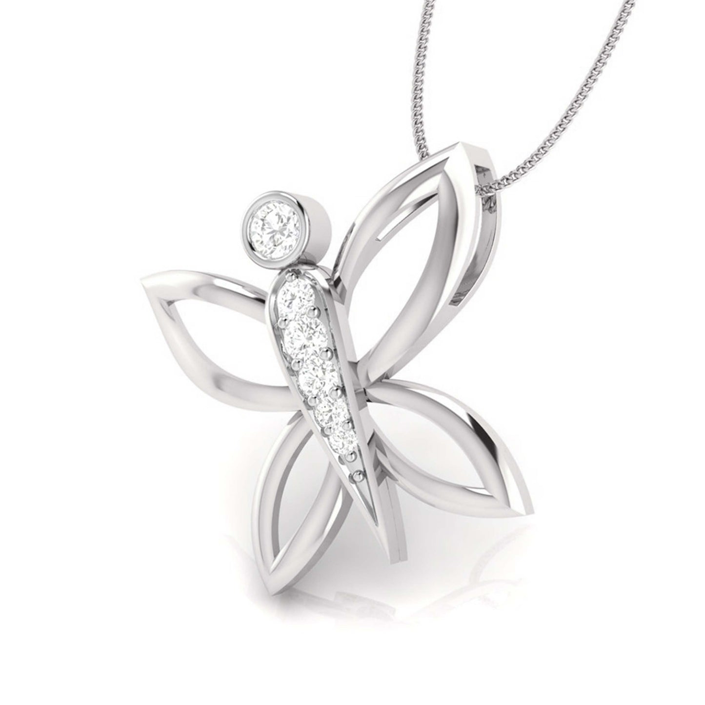 Dragonfly Diamond Pendant