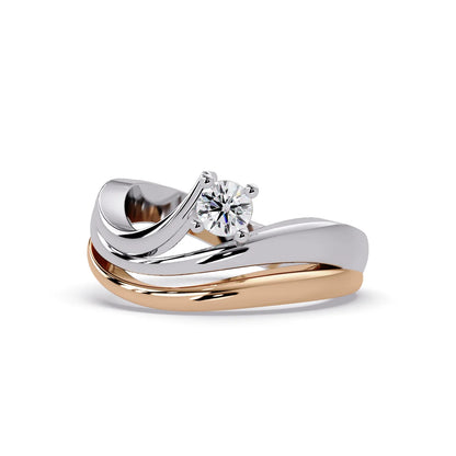 Ribboned Two Tone Ring - Origine Diamonds lab-grown diamond jewellery