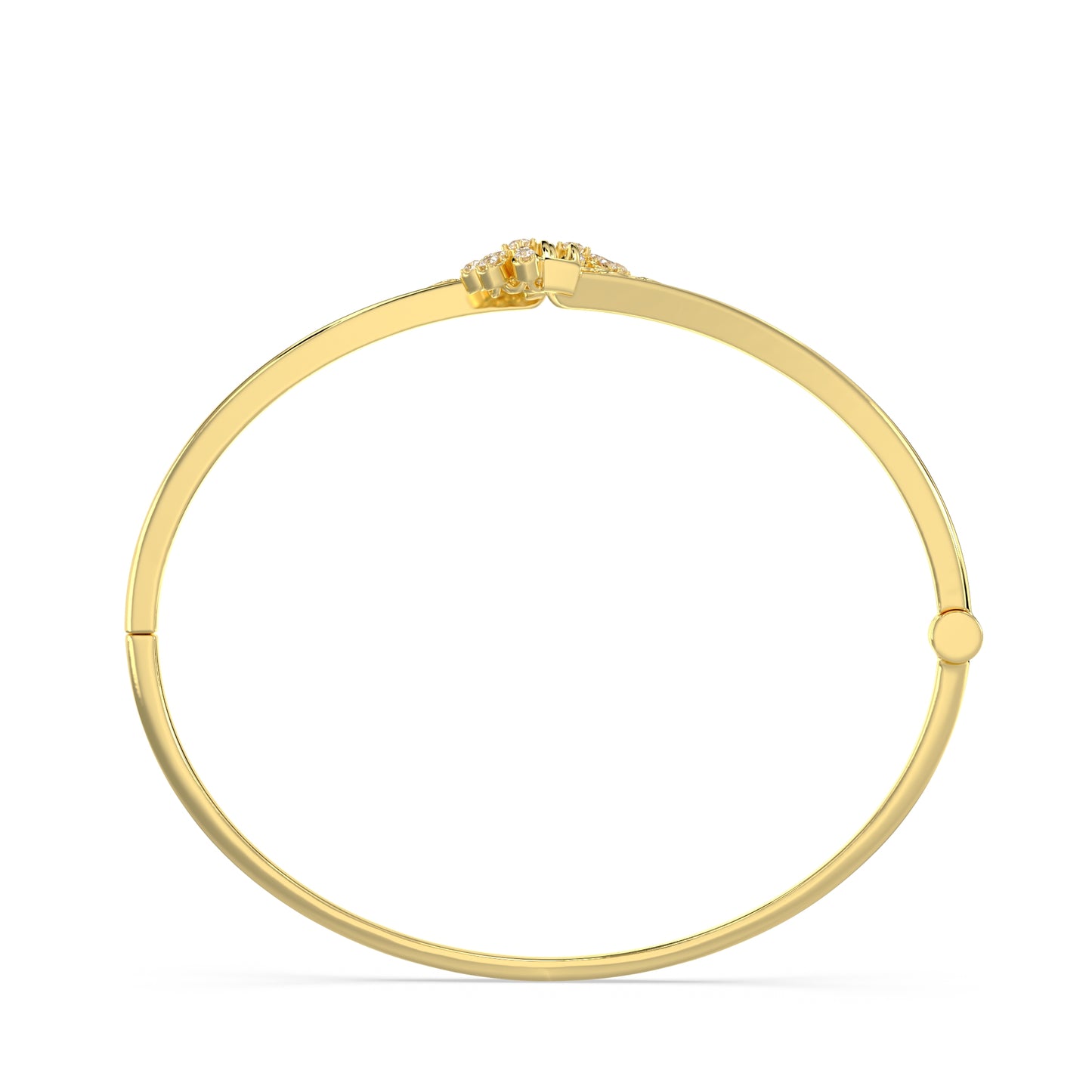Filigree Bypass Diamond Bangle