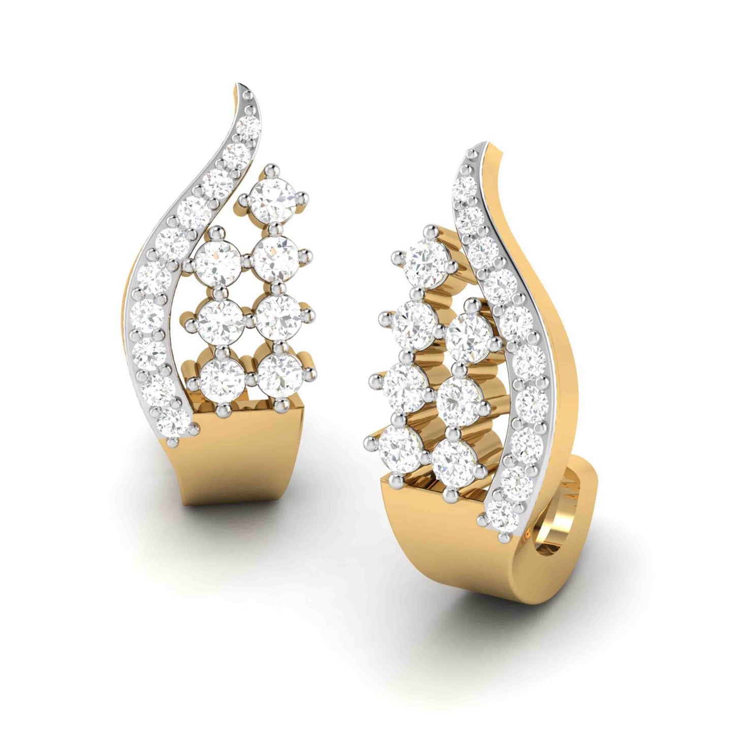 Feathered Wing Diamond Earrings