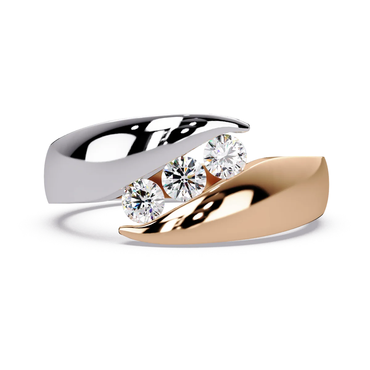 Floating Trio Tension Ring - Origine Diamonds lab-grown diamond jewellery