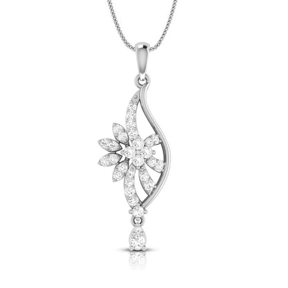 Floral Swirl Drop Pendant