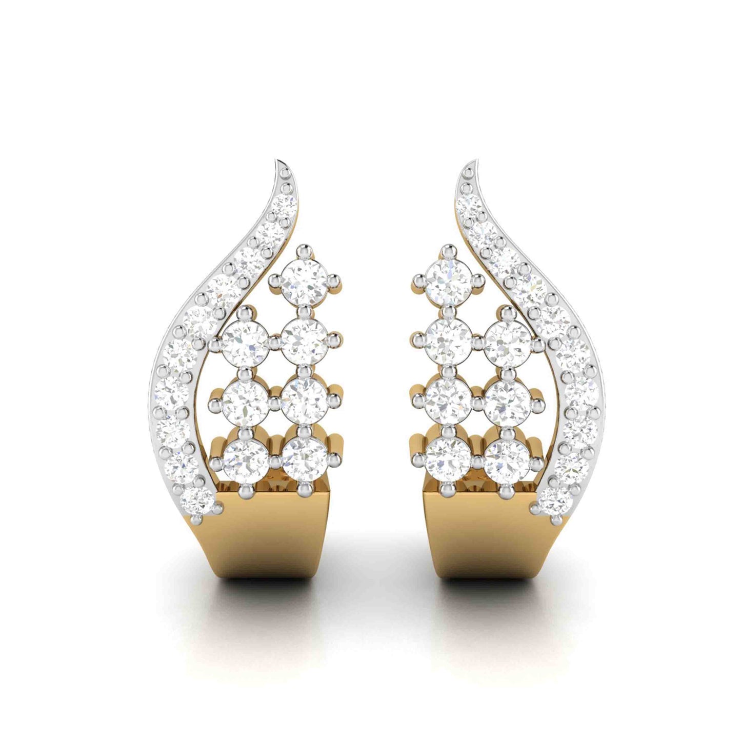 Feathered Wing Diamond Earrings
