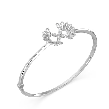 Ribbon Bow Diamond Bangle
