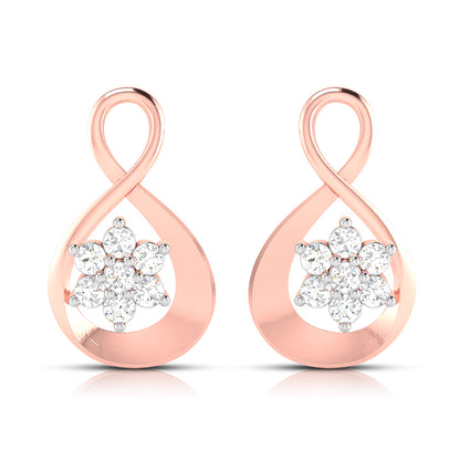 Infinity Floral Cluster Earrings