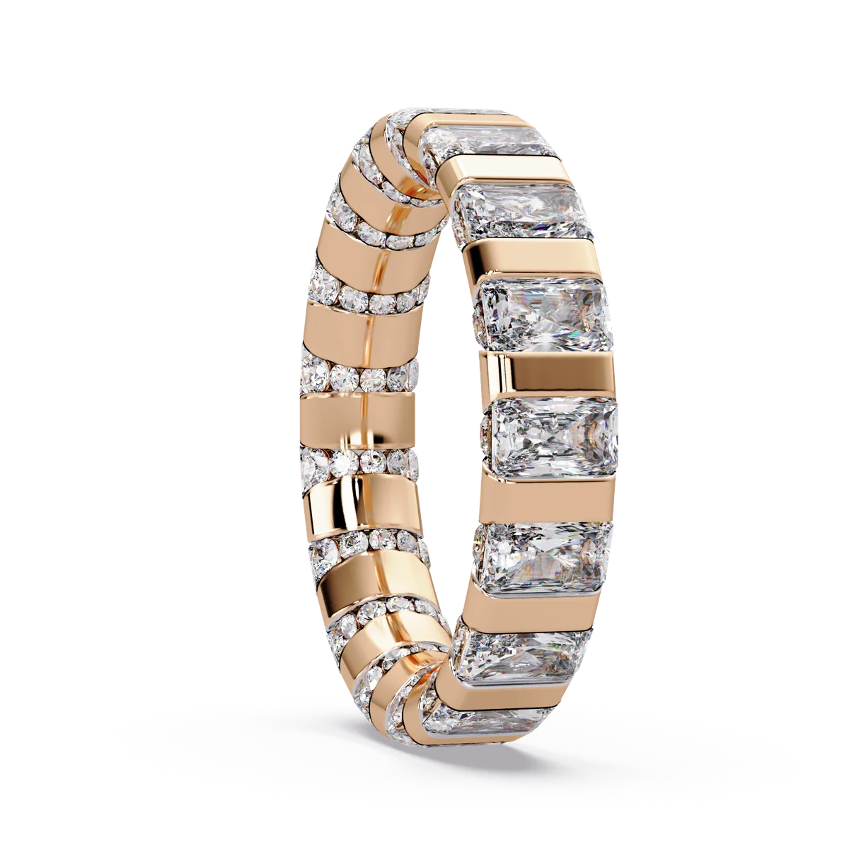 Emerald Bar Eternity Band - Origine Diamonds lab-grown diamond jewellery