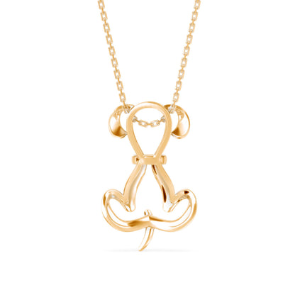 Swirl Ribbon Bow Pendant