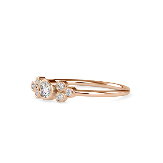 Scattered Bezel Cluster Ring