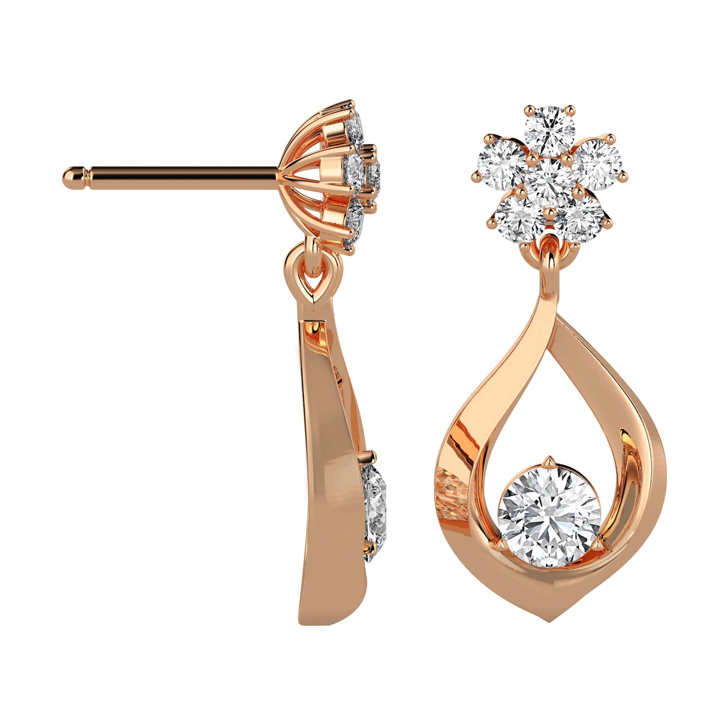 Blossom Teardrop Drop Earrings