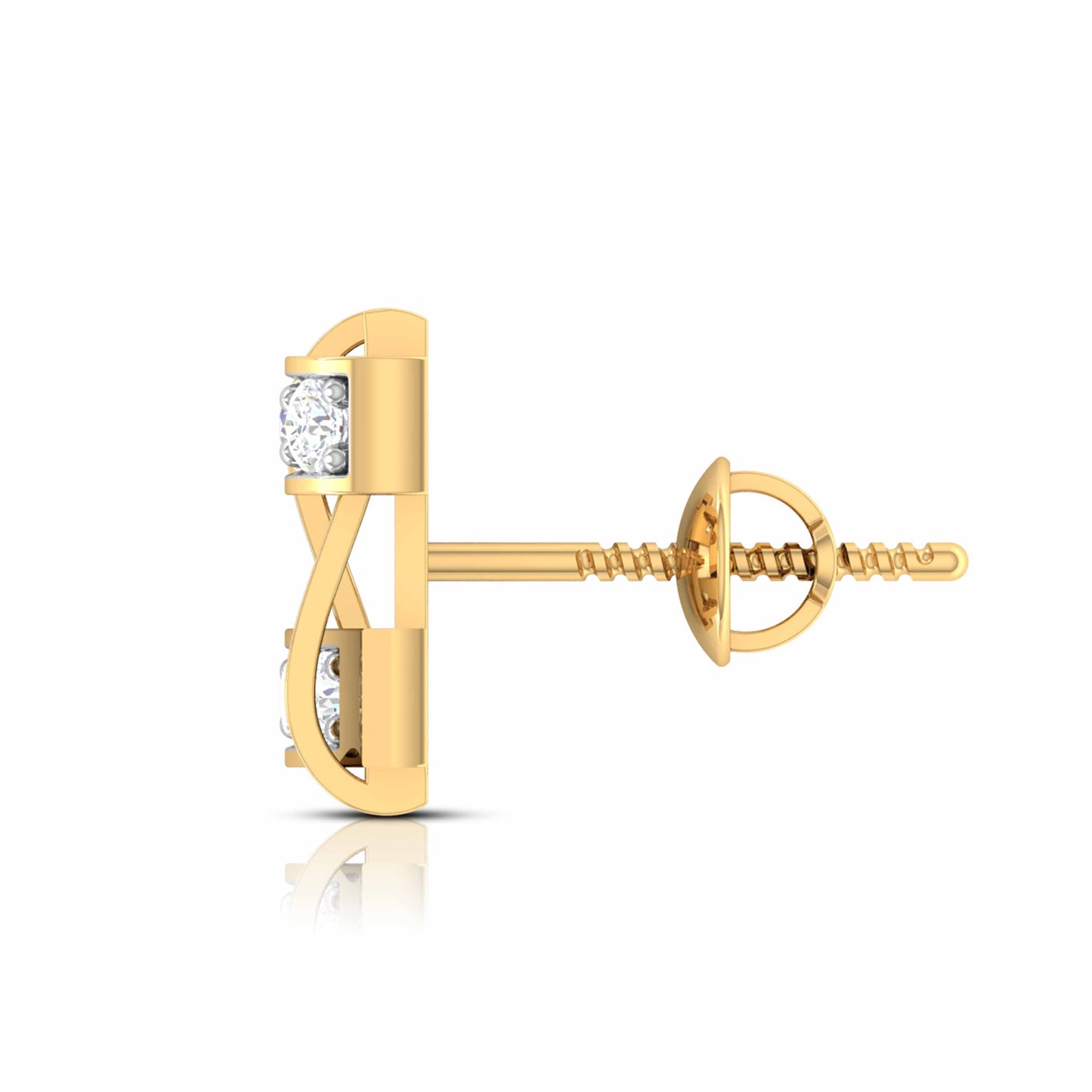 Geometric Link Diamond Earrings