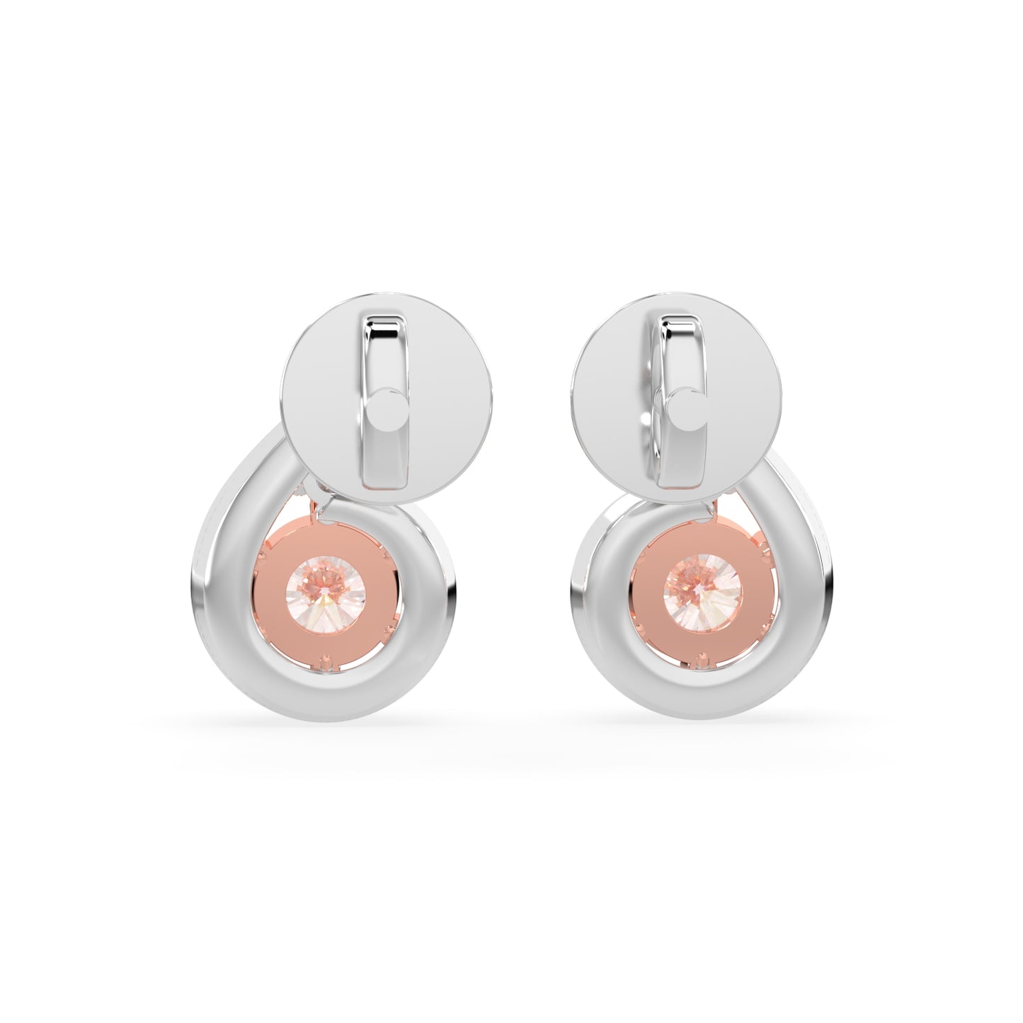 Swirl Solitaire Stud Earrings