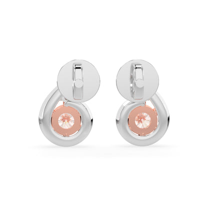 Swirl Solitaire Stud Earrings