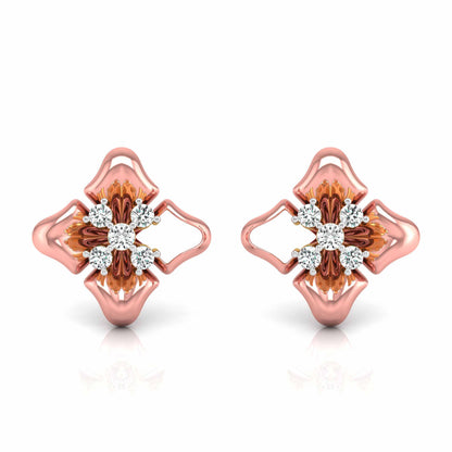 Quatrefoil Blossom Studs - Origine Diamonds lab-grown diamond jewellery